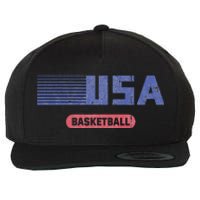 Retro Usa 2024 Team American Basketball Wool Snapback Cap