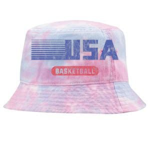 Retro Usa 2024 Team American Basketball Tie-Dyed Bucket Hat