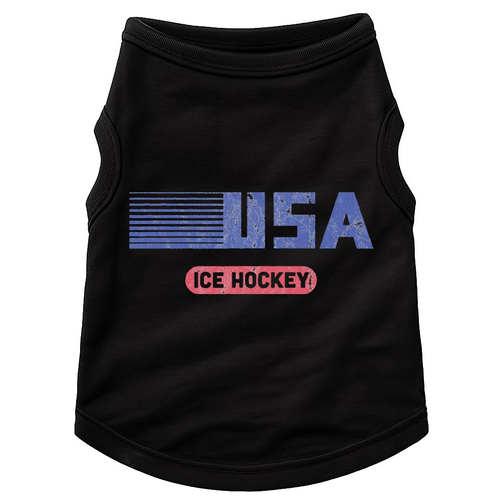Retro Usa 2024 Team American Ice Hockey Vintage Doggie Tank
