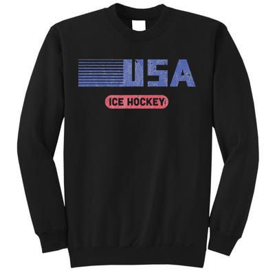 Retro Usa 2024 Team American Ice Hockey Vintage Sweatshirt