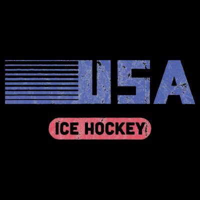 Retro Usa 2024 Team American Ice Hockey Vintage T-Shirt