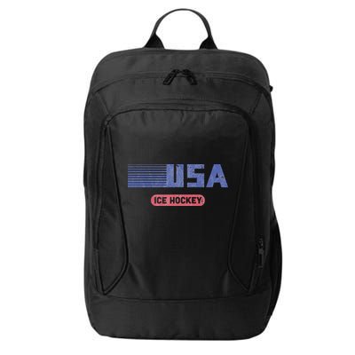 Retro Usa 2024 Team American Ice Hockey Vintage City Backpack
