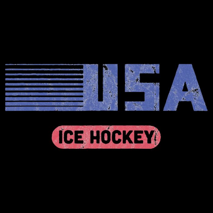 Retro Usa 2024 Team American Ice Hockey Vintage Bucket Hat
