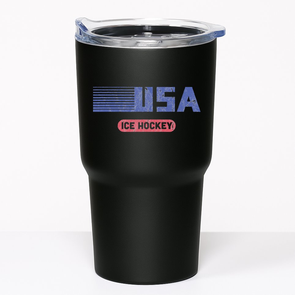 Retro Usa 2024 Team American Ice Hockey Vintage Tumbler