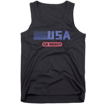 Retro Usa 2024 Team American Ice Hockey Vintage Tank Top