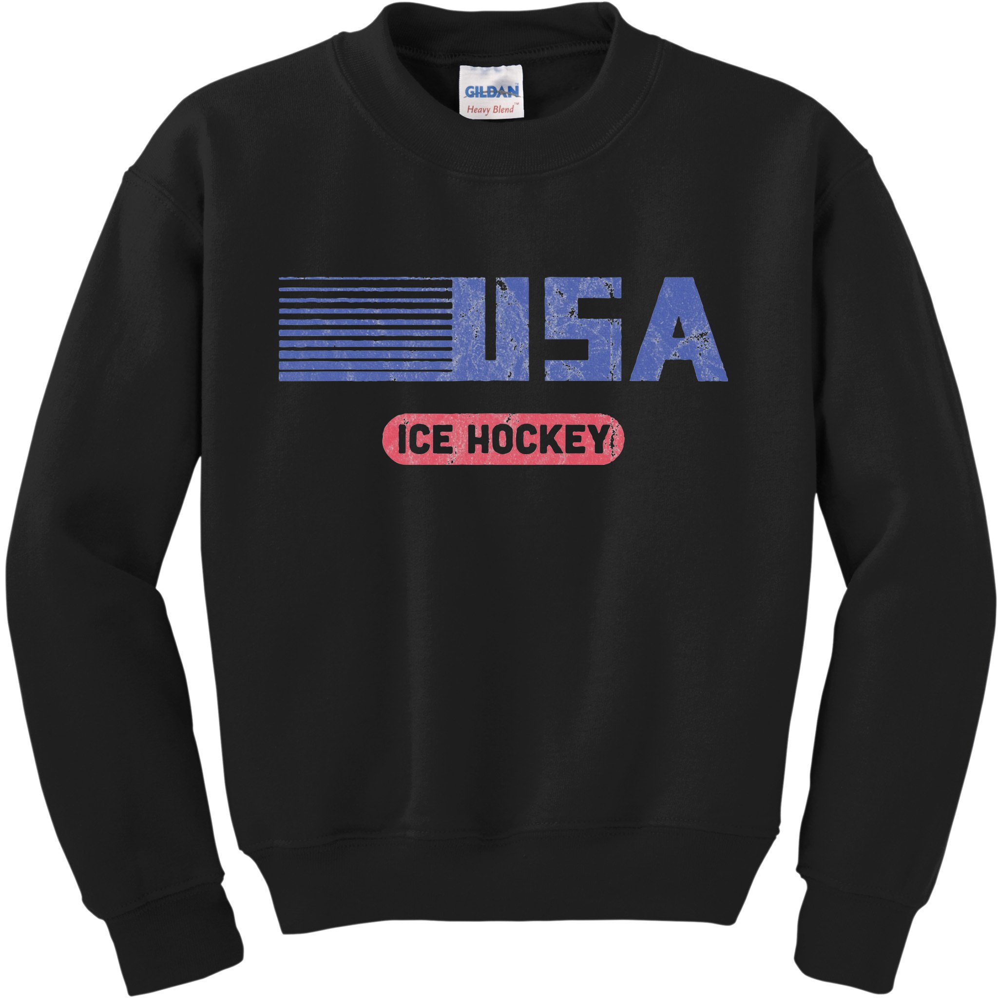 Retro Usa 2024 Team American Ice Hockey Vintage Kids Sweatshirt
