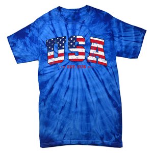 Retro USA 4th July Est 1776 America Patriotic Tie-Dye T-Shirt