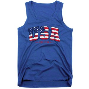 Retro USA 4th July Est 1776 America Patriotic Tank Top