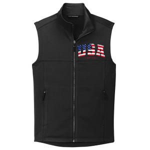 Retro USA 4th July Est 1776 America Patriotic Collective Smooth Fleece Vest