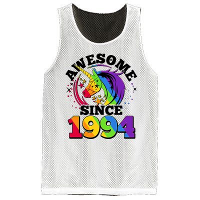 Rainbow Unicorn Awesome Since 1994 30th Birthday Mesh Reversible Basketball Jersey Tank