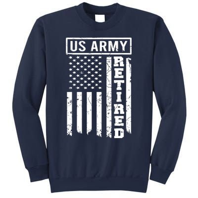 Retired US Army American Flag Retirement Sweatshirt