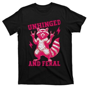 Raccoon Unhinged And Feral Retro Feral Summer Trash Panda T-Shirt