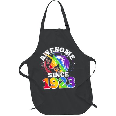 Rainbow Unicorn Awesome Since 1923 100th Birthday Apron