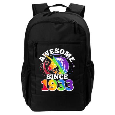 Rainbow Unicorn Awesome Since 1933 90th Birthday Backpack