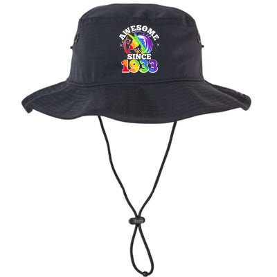 Rainbow Unicorn Awesome Since 1933 90th Birthday Bucket Hat