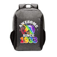 Rainbow Unicorn Awesome Since 1933 90th Birthday Vector Backpack
