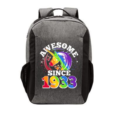 Rainbow Unicorn Awesome Since 1933 90th Birthday Vector Backpack