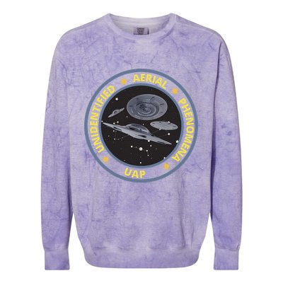Retro Unidentified Aerial Phenomena Spaceships Uap Colorblast Crewneck Sweatshirt
