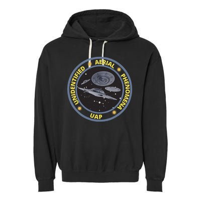 Retro Unidentified Aerial Phenomena Spaceships Uap Garment-Dyed Fleece Hoodie