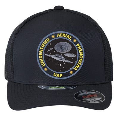 Retro Unidentified Aerial Phenomena Spaceships Uap Flexfit Unipanel Trucker Cap