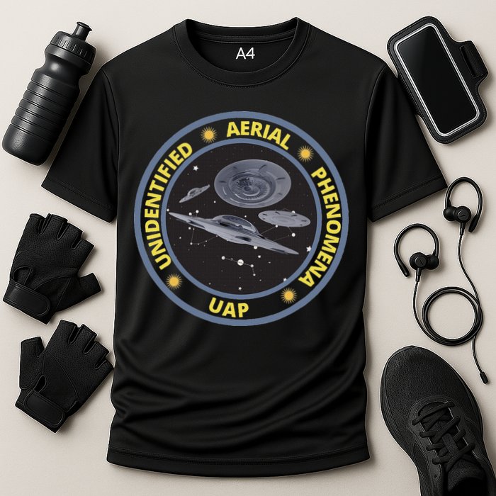 Retro Unidentified Aerial Phenomena Spaceships Uap Cooling Performance Crew T-Shirt