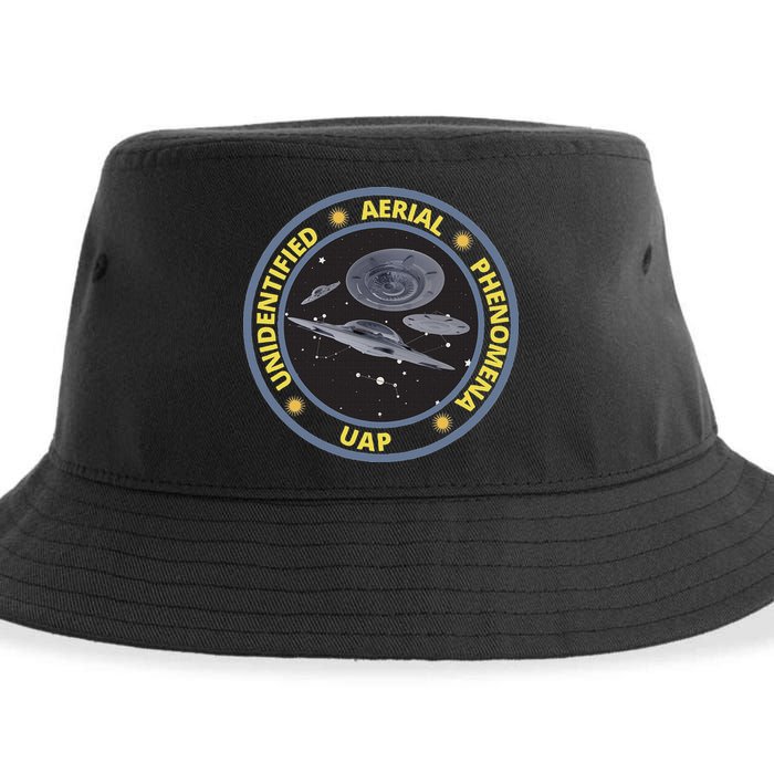 Retro Unidentified Aerial Phenomena Spaceships Uap Sustainable Bucket Hat