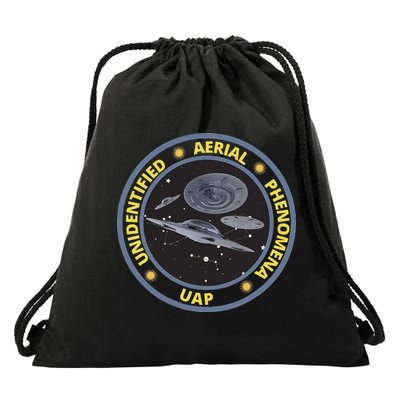 Retro Unidentified Aerial Phenomena Spaceships Uap Drawstring Bag