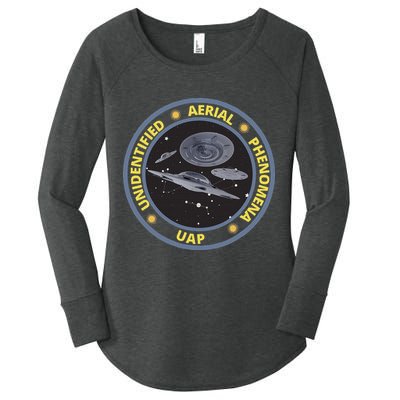 Retro Unidentified Aerial Phenomena Spaceships Uap Women's Perfect Tri Tunic Long Sleeve Shirt