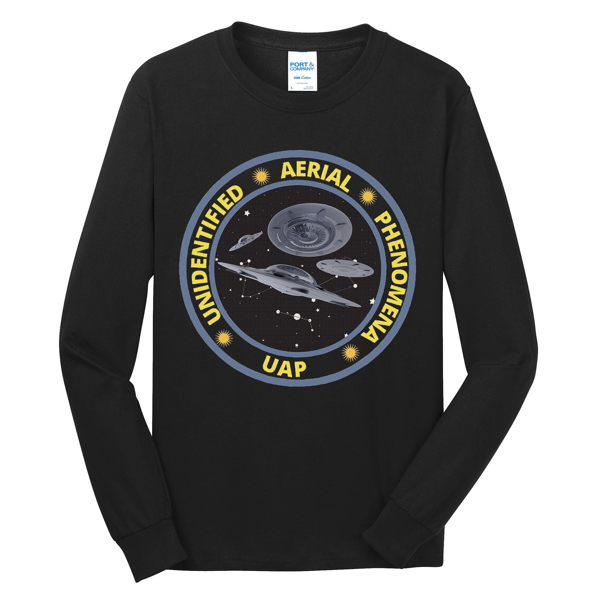 Retro Unidentified Aerial Phenomena Spaceships Uap Tall Long Sleeve T-Shirt