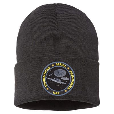 Retro Unidentified Aerial Phenomena Spaceships Uap Sustainable Knit Beanie