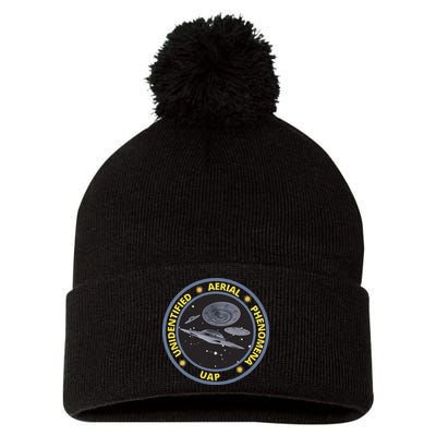 Retro Unidentified Aerial Phenomena Spaceships Uap Pom Pom 12in Knit Beanie