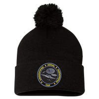 Retro Unidentified Aerial Phenomena Spaceships Uap Pom Pom 12in Knit Beanie