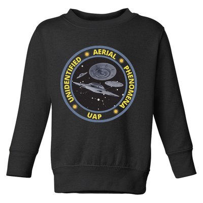 Retro Unidentified Aerial Phenomena Spaceships Uap Toddler Sweatshirt