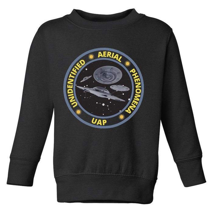 Retro Unidentified Aerial Phenomena Spaceships Uap Toddler Sweatshirt