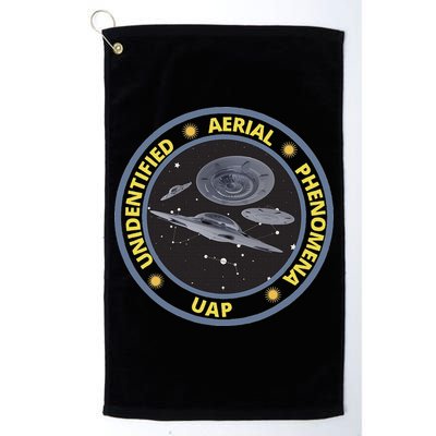 Retro Unidentified Aerial Phenomena Spaceships Uap Golf Towel