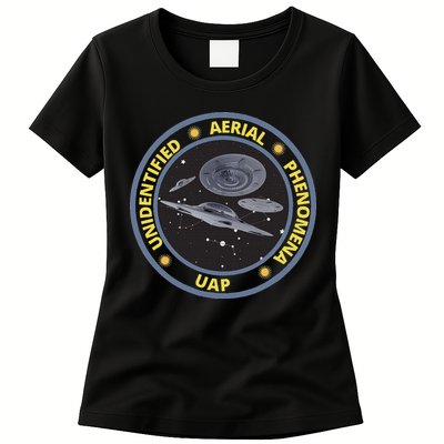 Retro Unidentified Aerial Phenomena Spaceships Uap Womens T-Shirt