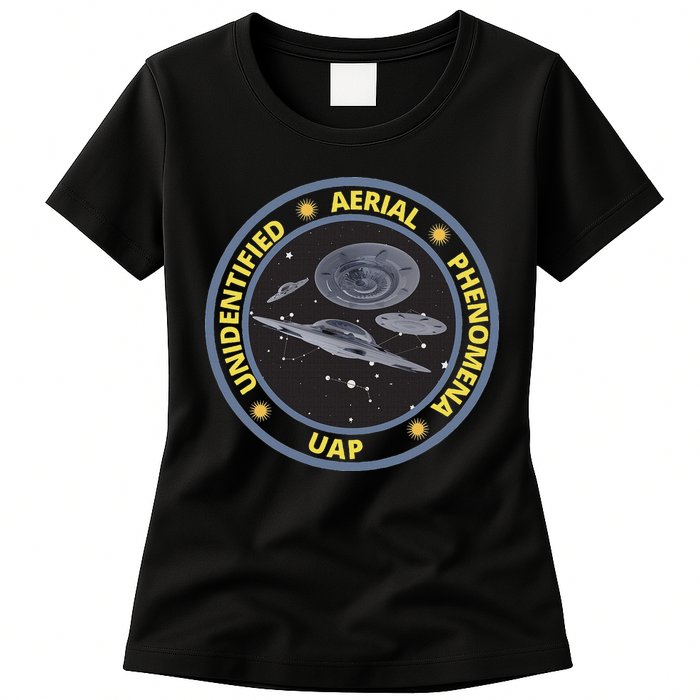 Retro Unidentified Aerial Phenomena Spaceships Uap Womens T-Shirt