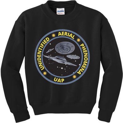 Retro Unidentified Aerial Phenomena Spaceships Uap Kids Sweatshirt