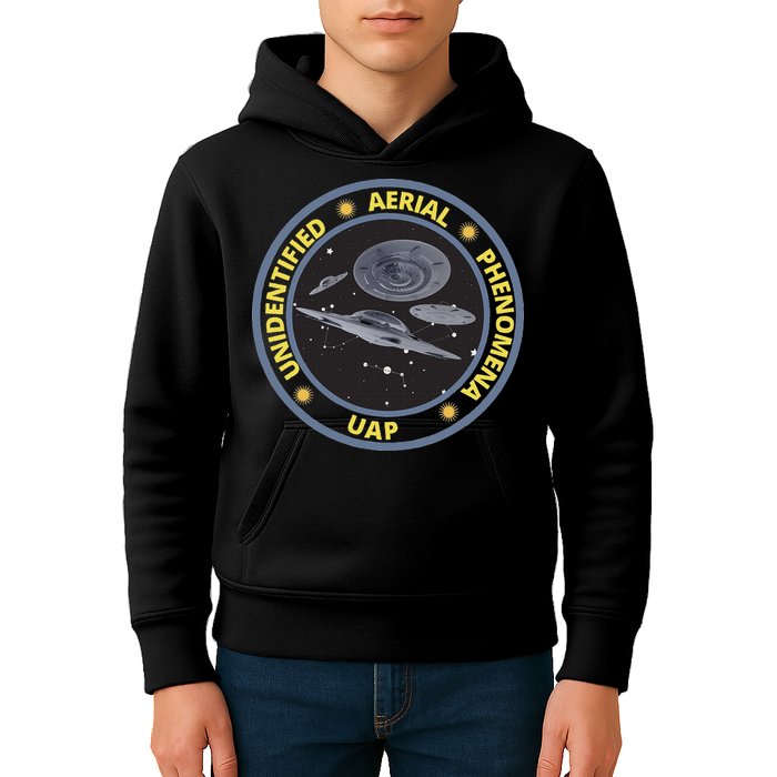 Retro Unidentified Aerial Phenomena Spaceships Uap Kids Hoodie