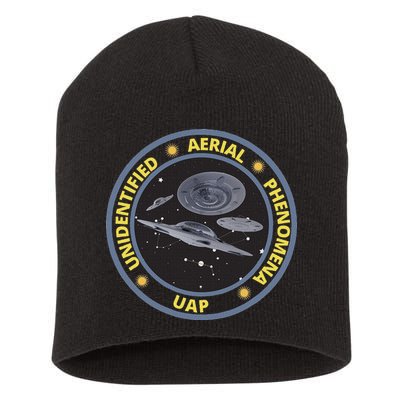 Retro Unidentified Aerial Phenomena Spaceships Uap Short Acrylic Beanie