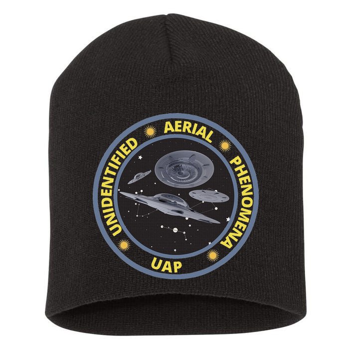 Retro Unidentified Aerial Phenomena Spaceships Uap Short Acrylic Beanie