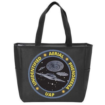 Retro Unidentified Aerial Phenomena Spaceships Uap Zip Tote Bag