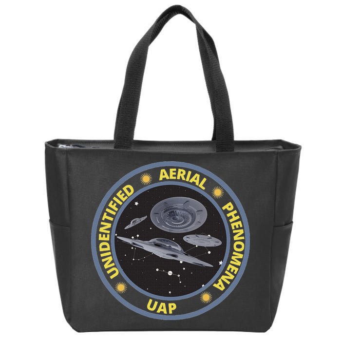 Retro Unidentified Aerial Phenomena Spaceships Uap Zip Tote Bag