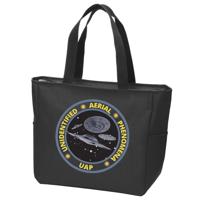Retro Unidentified Aerial Phenomena Spaceships Uap Zip Tote Bag