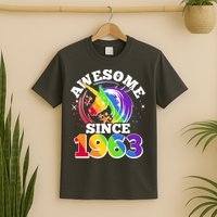 Rainbow Unicorn Awesome Since 1963 60th Birthday T-Shirt