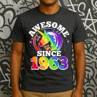 Rainbow Unicorn Awesome Since 1963 60th Birthday T-Shirt