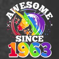 Rainbow Unicorn Awesome Since 1963 60th Birthday T-Shirt