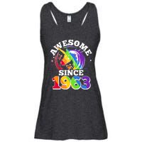 Rainbow Unicorn Awesome Since 1963 60th Birthday Ladies Essential Flowy Tank