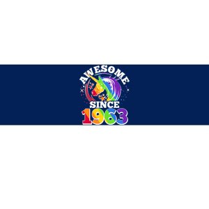 Rainbow Unicorn Awesome Since 1963 60th Birthday Bumper Sticker