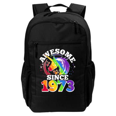 Rainbow Unicorn Awesome Since 1973 50th Birthday Backpack